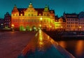 Old City on sunset. Gdansk, Poland.