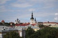 Old City Town Tallinn In Estonia. view overlooking the medieval walled city of Tallinn