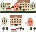 Old city vector illustration in flatten style