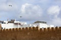 Old city wall in the medina of Essaouira Royalty Free Stock Photo