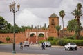 Old city walls. Bab Irhli. Marrakesh . Morocco Royalty Free Stock Photo