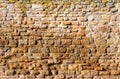 Old, classic, beige sandstone wall with rustic charm