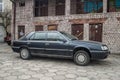 Old classic black luxury limousine French car Renault 25 parked