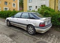 Old classic British white private car Rover 212 Royalty Free Stock Photo