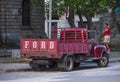 Old classic car in Cuba Royalty Free Stock Photo