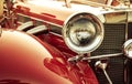 Old classic car front detail Royalty Free Stock Photo