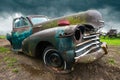 Old Classic Car, Junk Yard Royalty Free Stock Photo