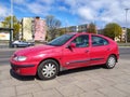 Old classic car Renault Megane 1 hatchback parked