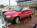 Old classic French compact car Citroen Saxo parked Royalty Free Stock Photo