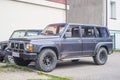 Classic old four wheel drive Nissan Patrol parked Royalty Free Stock Photo