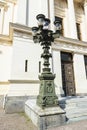 Old classic lamppost in Lund, Scania, Sweden