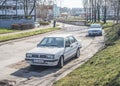 Old classic Lancia LX sedan four doors parked