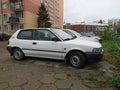 Old classic Japanese newtimer car Toyota Corolla LX parked