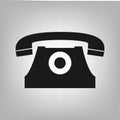 Old classic phone icon vector symbol for graphic design, logo, web site, social media, mobile app, ui illustration