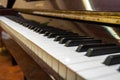 The old classic piano with white and black keys Royalty Free Stock Photo