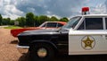 Old classic police car at Leipers Fork in Tennessee - LEIPERS FORK, USA - JUNE 18, 2019