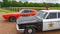 Old classic police car at Leipers Fork in Tennessee - LEIPERS FORK, USA - JUNE 18, 2019