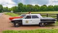 Old classic police car at Leipers Fork in Tennessee - LEIPERS FORK, USA - JUNE 18, 2019