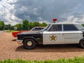 Old classic police car at Leipers Fork in Tennessee - LEIPERS FORK, USA - JUNE 18, 2019