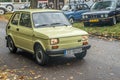 Old classic Polish small car Polski Fiat 126p at a car show Royalty Free Stock Photo