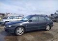 Old classic popular hatchback car Toyota Corolla parked in Gdansk, Poland Royalty Free Stock Photo