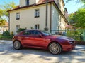 Old classic car Alfa Romeo Brera right side parked Royalty Free Stock Photo