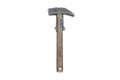 An old, classic, rust-covered metal hammer with a wooden handle, isolated on a white background with a clipping path. Royalty Free Stock Photo