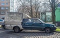 Old classic rusty Polish car Polonez Truck 1.9 parked