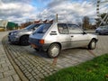 Old classic small compact car Peugeot 205 XRD