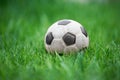 Old and classic Soccer ball Royalty Free Stock Photo