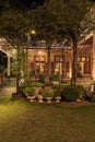 Old classic style vintage home with veranda and garden Royalty Free Stock Photo