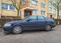 Old classic Swedish car Saab 9.3 private car parked