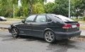 Old classic Swedish car Saab 9.3 private car parked