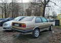 Old classic veteran vintage historic metal brown famous German car VW Jetta two door Royalty Free Stock Photo