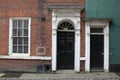 Old classic victorian door and window in England