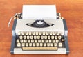 old classic vintage thai typewriter on wooden desk Royalty Free Stock Photo