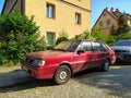 Old classic vintage veteran hatchback car Polonez Caro 1.6 front left side front view Royalty Free Stock Photo