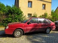 Old classic vintage veteran hatchback car Polonez Caro 1.6 front left side view Royalty Free Stock Photo