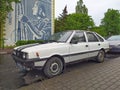 Old classic vintage veteran hatchback car Polonez FSO 1.6 front left side view Royalty Free Stock Photo