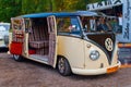 Old classic retro veteran van camper car Volkswagen T1 van Royalty Free Stock Photo