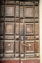 old classic wooden door in moscow