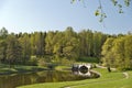 Old classical bridge amongst picturesque nature Royalty Free Stock Photo