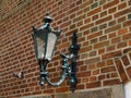 Old classical lantern lamp on the wall