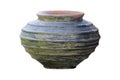 Old clay pot isolated on white Royalty Free Stock Photo