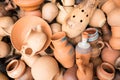 Old clay pots, background Royalty Free Stock Photo
