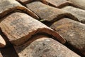 Old clay roof tiles of Dubrovnik Royalty Free Stock Photo