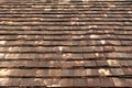 Old clay tile roof texture Royalty Free Stock Photo