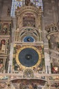Old clock inside the cathedral of Strasbourg in Alsace France. Royalty Free Stock Photo