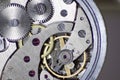 Old clock internal mechanism Royalty Free Stock Photo