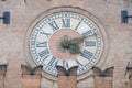 Old Clock from Palazzo d`Accursio Palazzo Comunale in Bologna Royalty Free Stock Photo